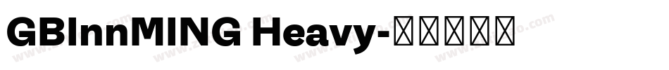 GBInnMING Heavy字体转换